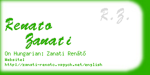 renato zanati business card